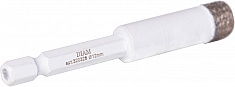 Сверло алмазное вакуумного спекания Diam Extra Line V-Tech HEX-E 1/4" 12 мм